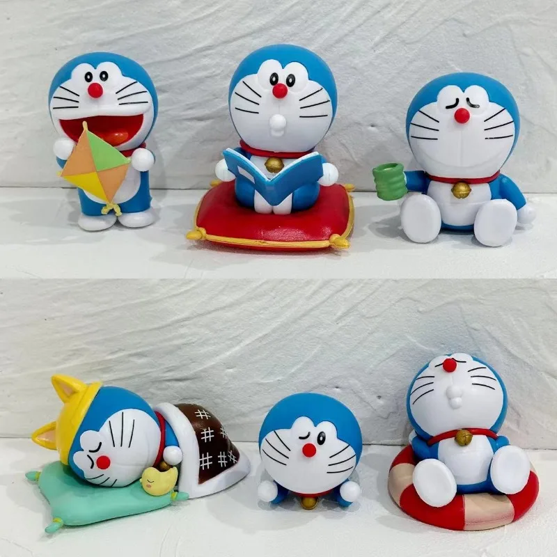 Kawaii Doraemon Anime Peripheral Model Decorative Ornaments Doll Desktop Decoration Collection Children Gifts Toys