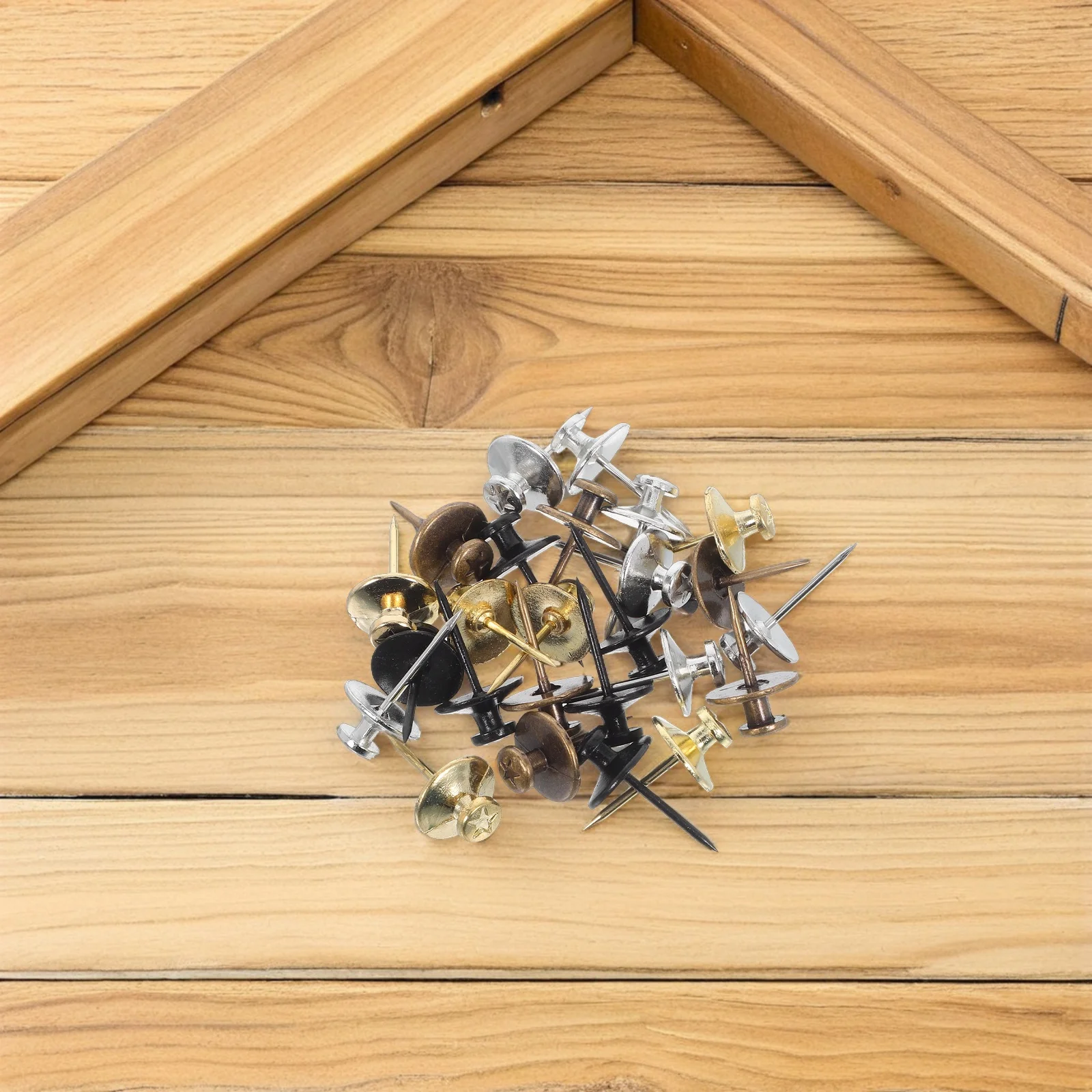 หมุดติดผนัง 25 ชิ้น สำหรับแขวนรูปภาพ หัวแบน ทำจากโลหะผสมสังกะสี หมุดกระดาน หมุดติดกรอบรูป สำหรับสำนักงานและบ้าน