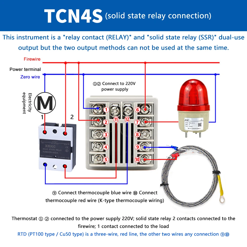 TCN4 PID Temperature Controller Meter Indicator Digital Programmable Universal Thermostat Display SSR for Home Brewing