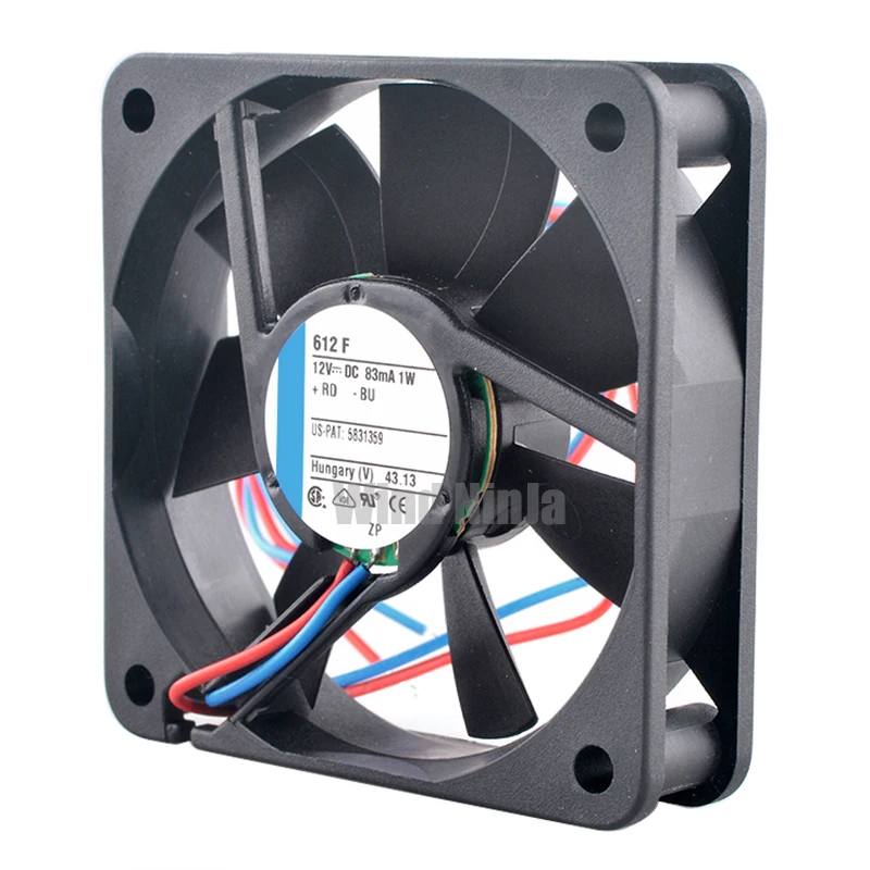 

6cm 60mm Cooling Fan 60x60x15mm DC12V 83mA 1W 4000rpm for Chassis Power Inverter - 612 F US-PAT 5831359
