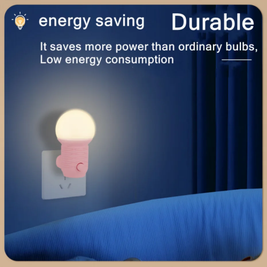 Veilleuse LED Plug-in, Lumière Blanche Chaude, Oeil d'Allaitement pour Bébé, Veilleuse de Sommeil, Douille de Chambre, Lampe à T-shirts d'Massage, délégations