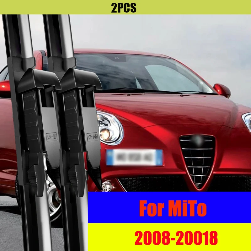 

Front Wiper Blades Set For Alfa Romeo MiTo 2008-2018 Window Windshield Windscreen Brushes Car Accessories Cutter 26"+15"