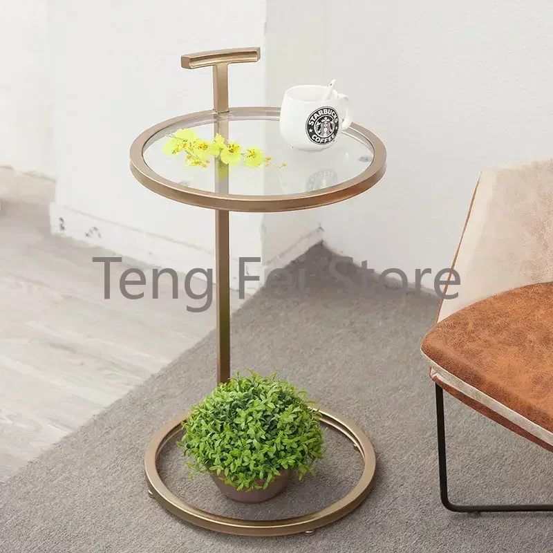 Nordic Sofa Side Coffee Table Living Room Simple Metal Small Coffee Table Round Corner Mesa De Centro Sala Home Furniture WZ