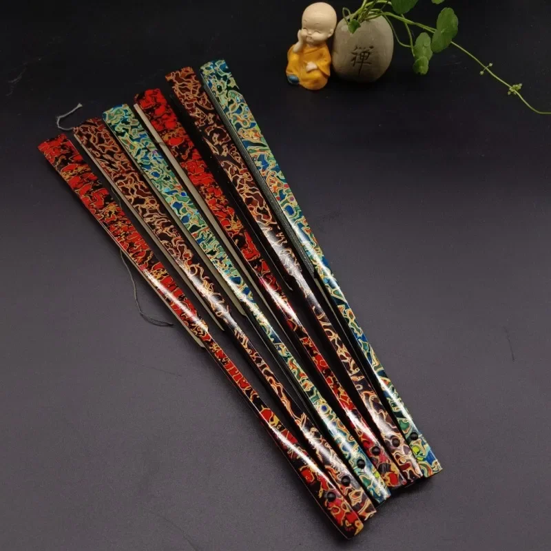 Drifting paint fan, craft paint fan bone bamboo folding fan, new color paint fan