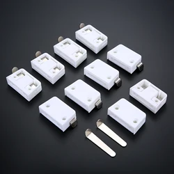 10Pcs Plastic Hidden Wardrobe Hanging Code Furniture Fitting Hanging Wall Cabinet Dowel Connector Connecting Piece Home Hardware
