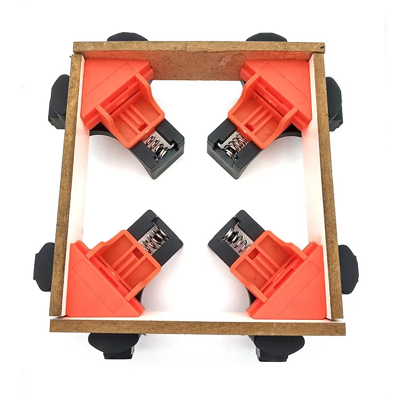 4 PCS 90° Degree Carpentry Sergeant Furniture Fixing Clips Picture Frame Corner Clamp Woodworking Corner Clip Joinery Clamp