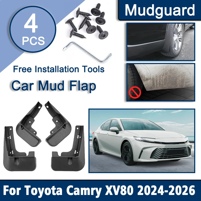 

For Toyota Camry XV80 2024 2025 2026 LE SE Car Mudflaps Mud Flaps Front Rear Mudguard Splash Guards Anti-sand Car Accessories