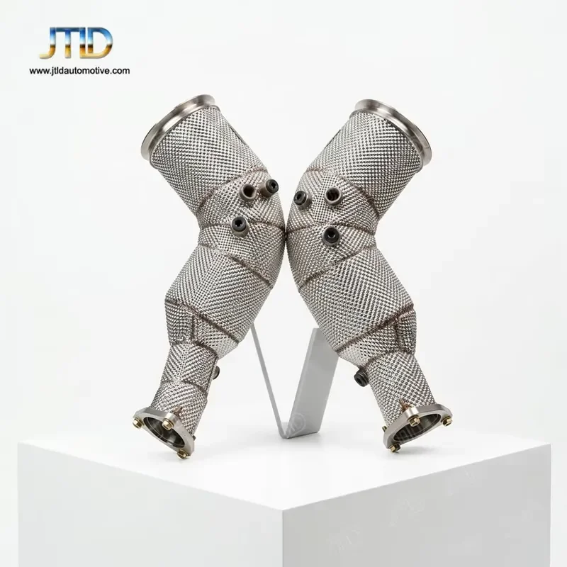 JTLD High Quality 304 Stainless Steel with Heat Shielding Exhaust DownPipe for AUDI RS6 RS7 C8 With OPF