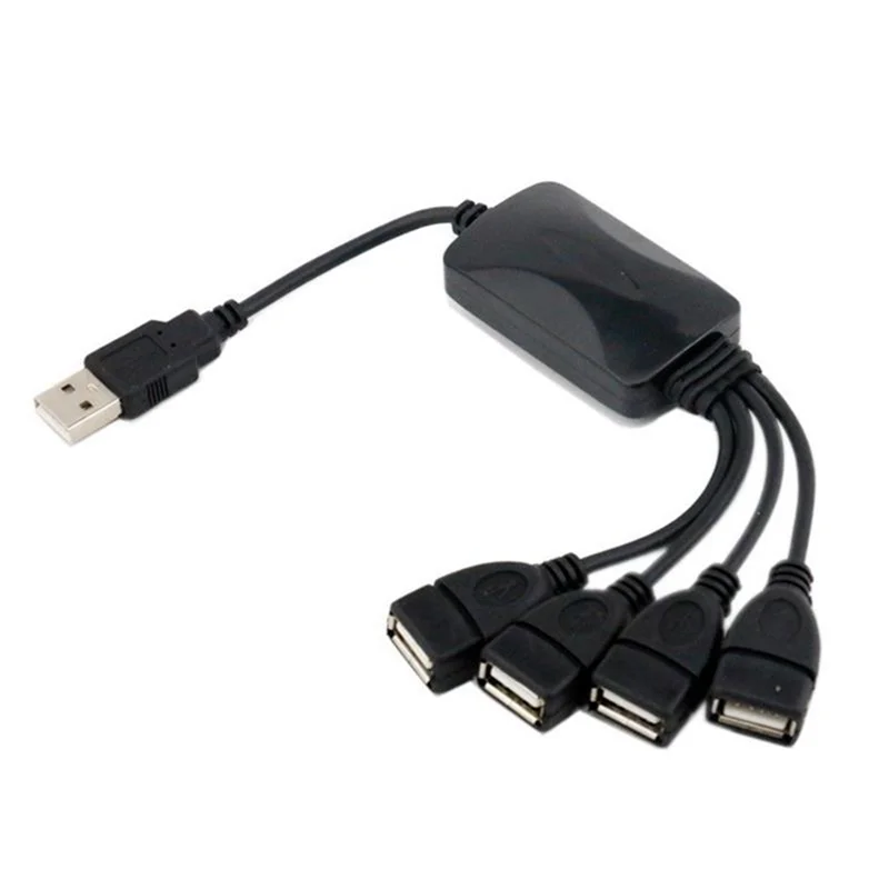 1 ذكر إلى 4 أنثى USB HUB الفاصل تمديد كابل USB 2.0 تمديد كابل بيانات محول الطاقة محول مقبس