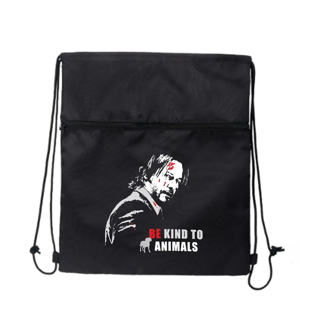 

Be Kind to Animals Кровавая фигура Рюкзак на шнурке Сумки на шнурке Сумка на шнурке Рюкзак для мужчин и женщин Тренажерный зал
