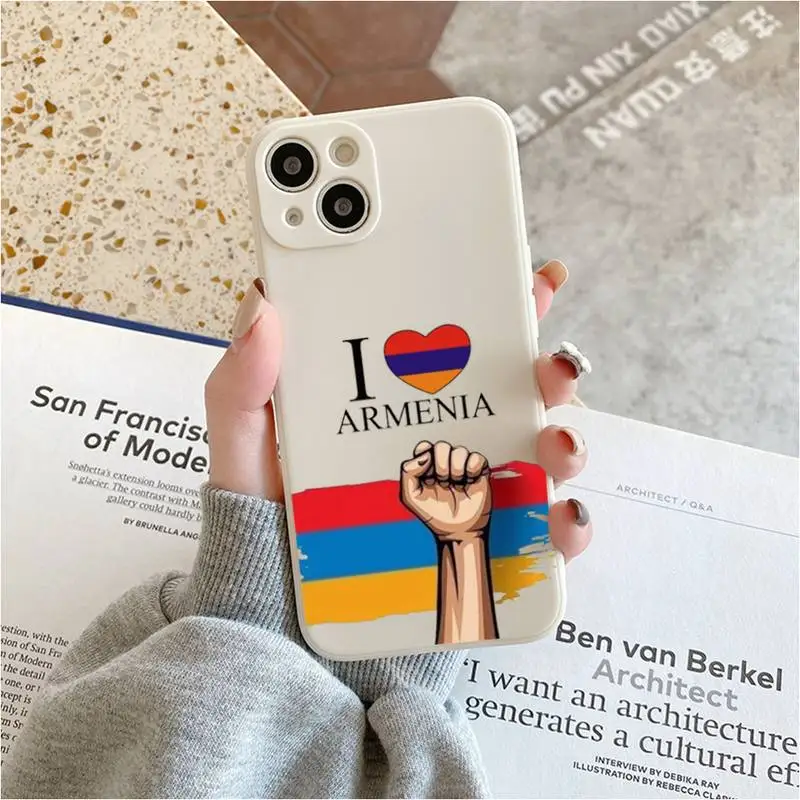 Armenia Armenians Flag Phone Case For Iphone 7 8 Plus X Xr Xs 11 12 13 Se2020 Mini 14 Pro Max Candy Case