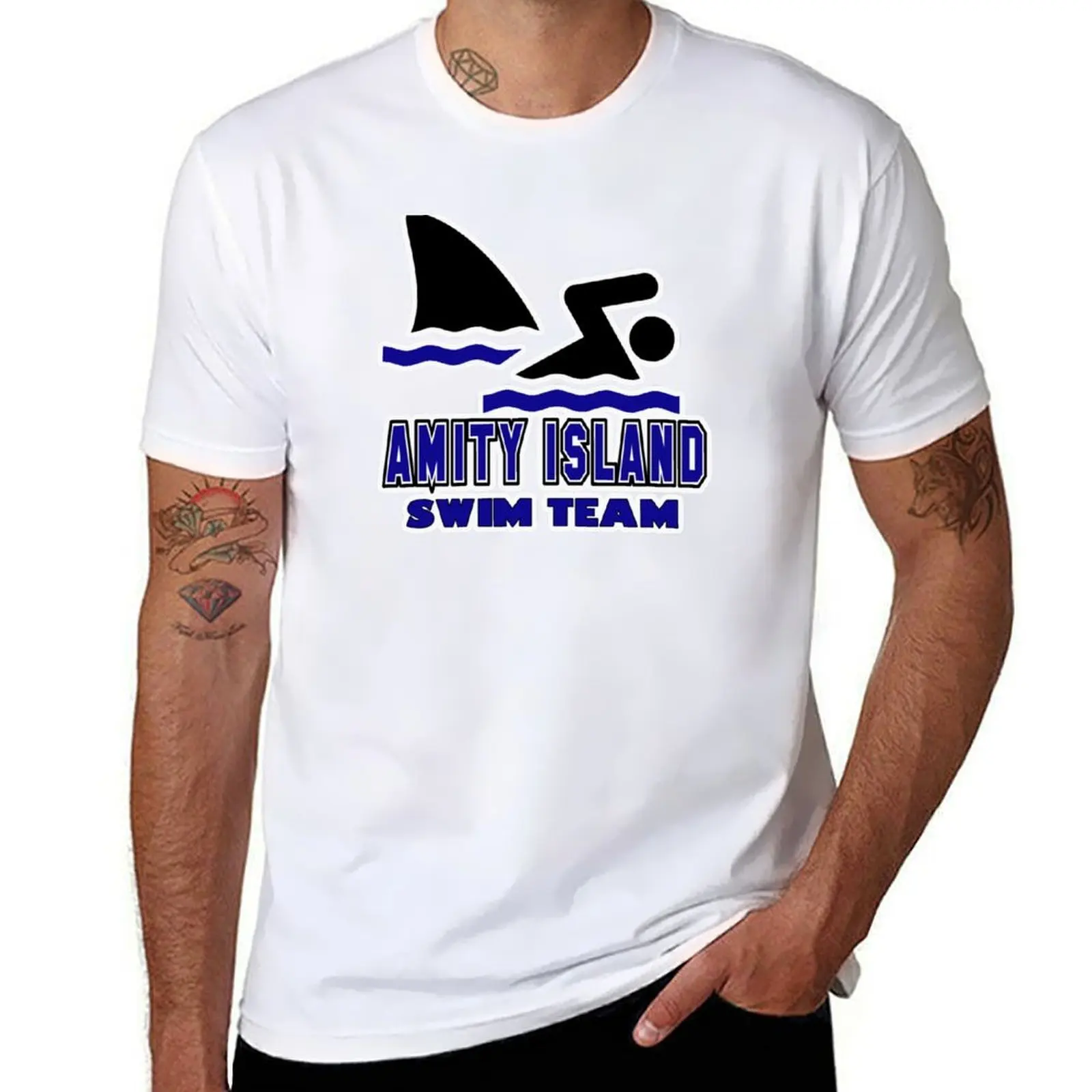 

Amity Island Swim Team T-Shirt t shirts cotton 100% cotton t shirts man 100% T-Shirt