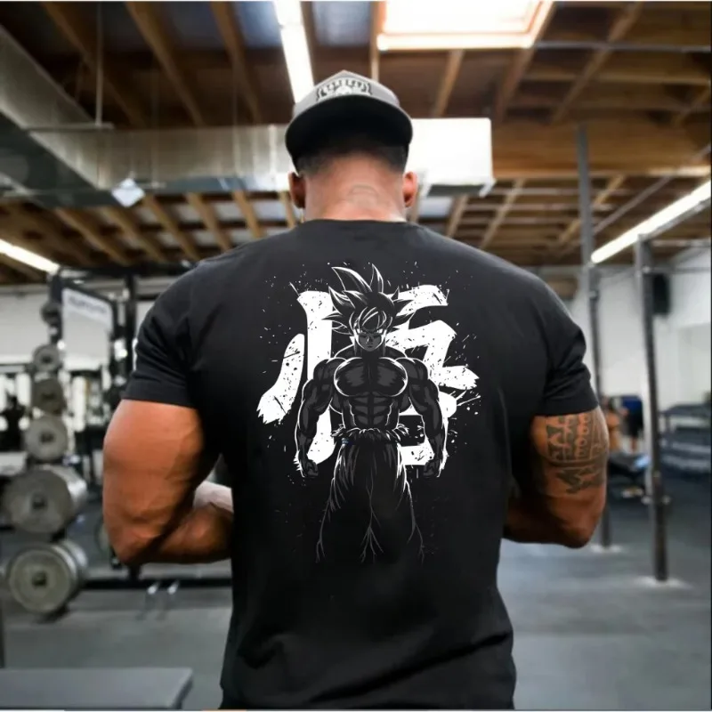 

Футболка Dragon Ball 2026 Summer из 100% хлопка с принтом Сон Гоку, повседневная свободная спортивная футболка для фитнеса, винтажная футболка в стиле Харадзюку, нейтральная футболка, топ.