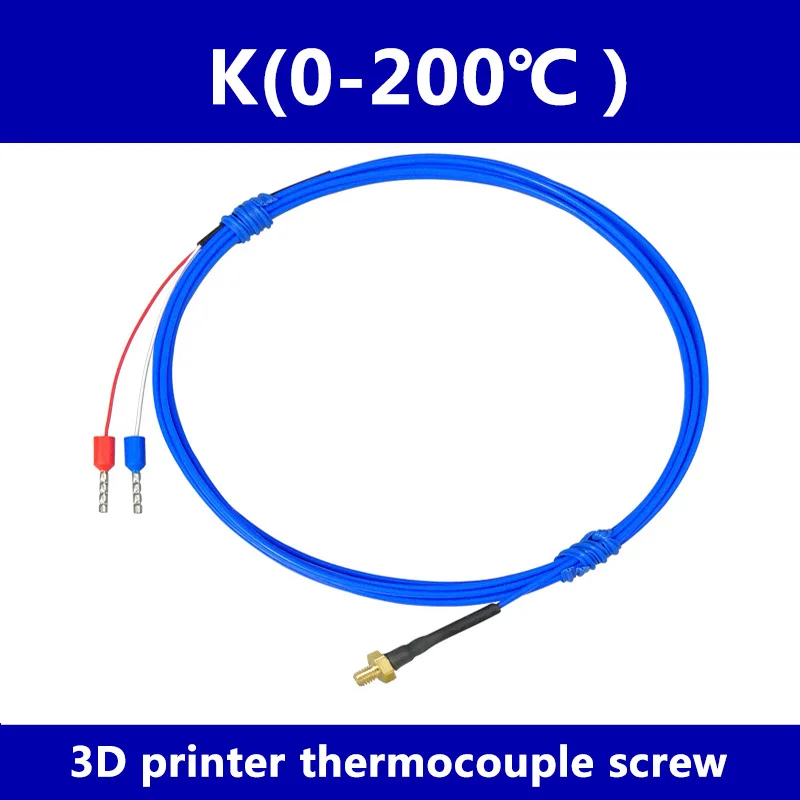 M3 M4 Bolt Head 3D Printer Thermocouple Screw Temperature Sensor 0.12m 0.5m 1m 1.5m 2m 3m Plastic Cable image 5