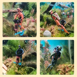 Creative Resin Large Frogman Ornaments for Aquarium Interesting Decoration Simulated Diver Water Tank Aquarium Accessories