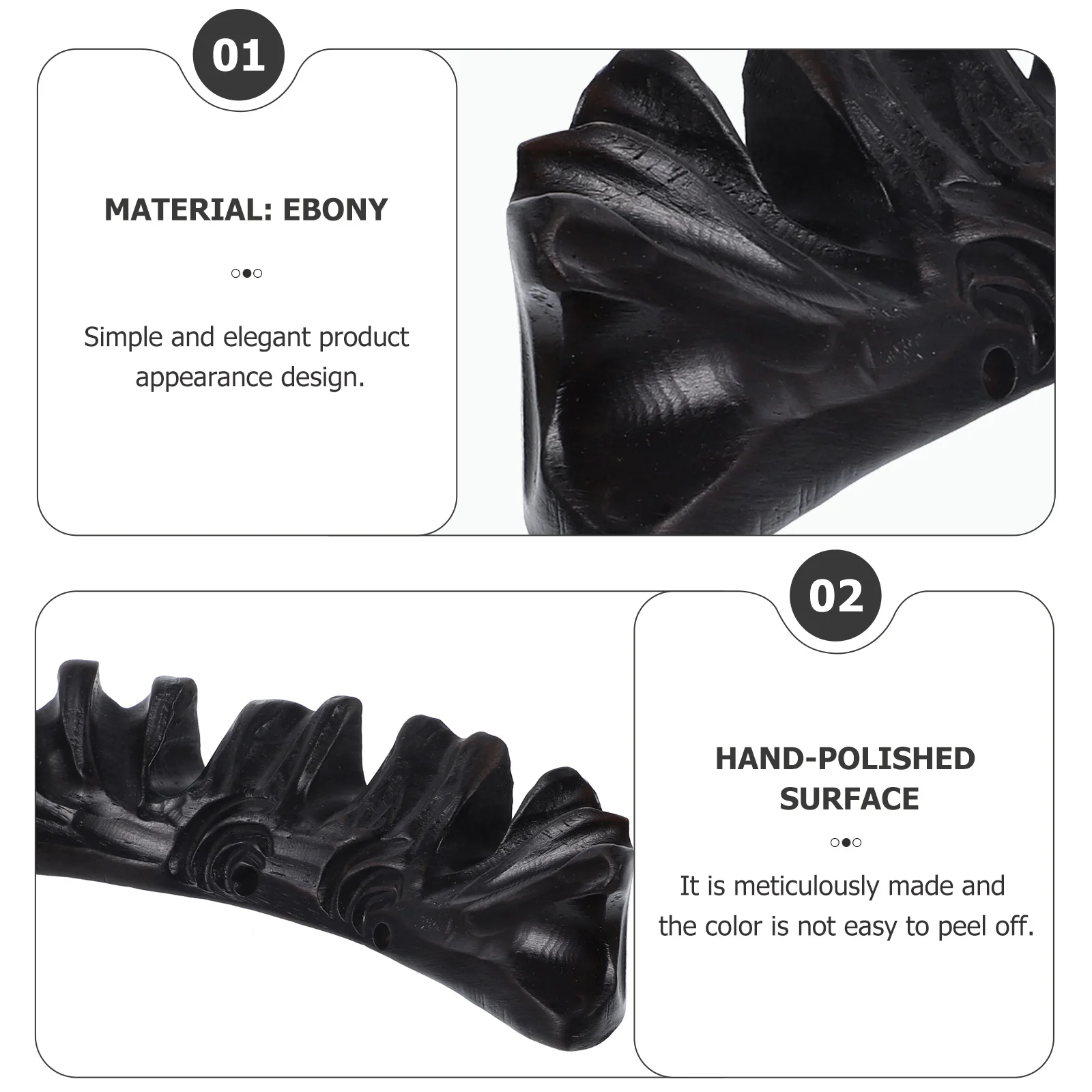 1Pcs High-Quality Ebony Pen Holder Unique Root Design Writing Brush Rack Elegant Desktop Decoration Functional Paperweight