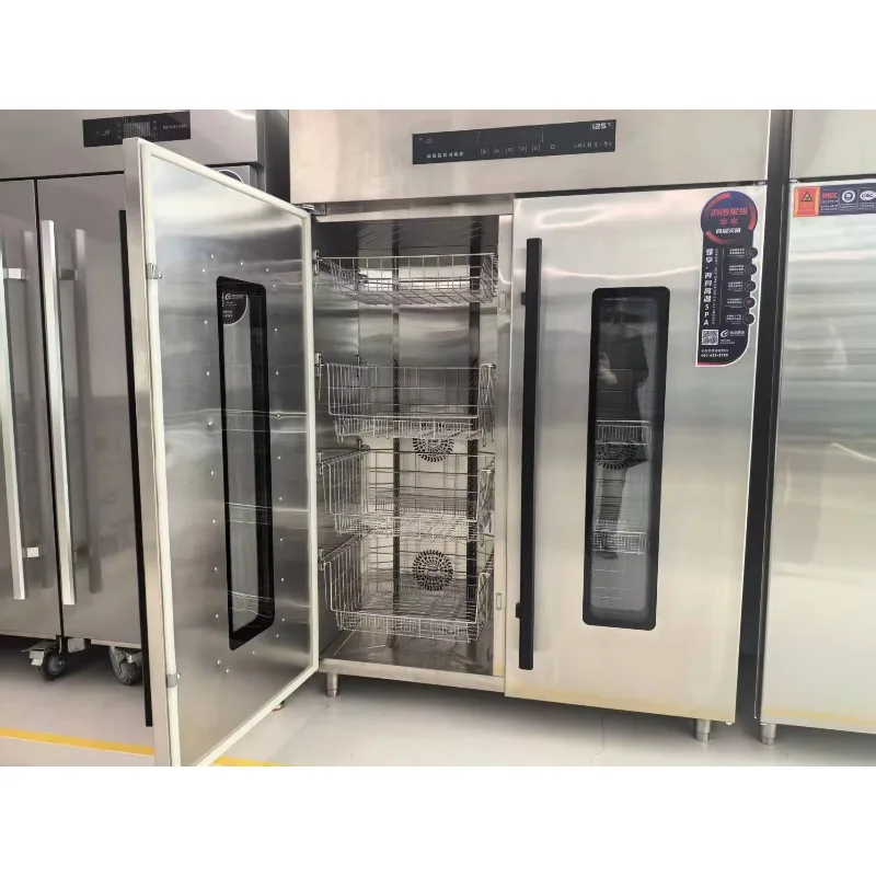 Mechanical light wave double door vertical large capacity high temperature steam stainless steel tableware disinfection cabinet