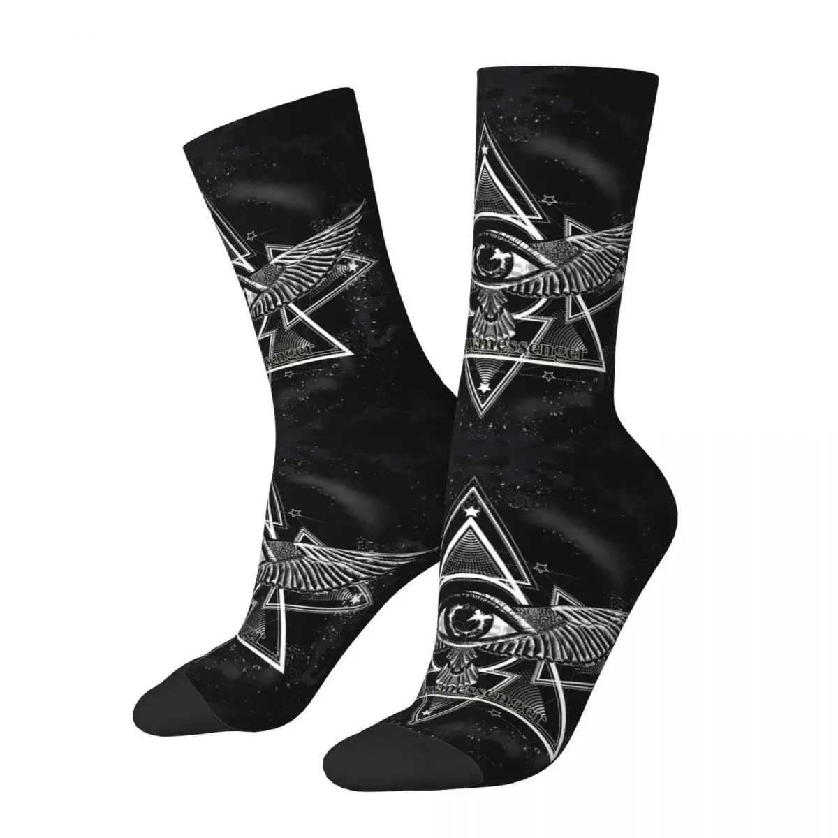 

Around Little Stars Freemason Pattern Socks Male Mens Women Summer Stockings Hip Hop