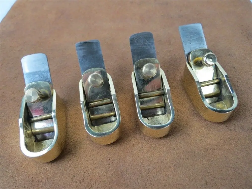 

4pcs convex bottom brass planes 1" 9/16 , woodworking tools