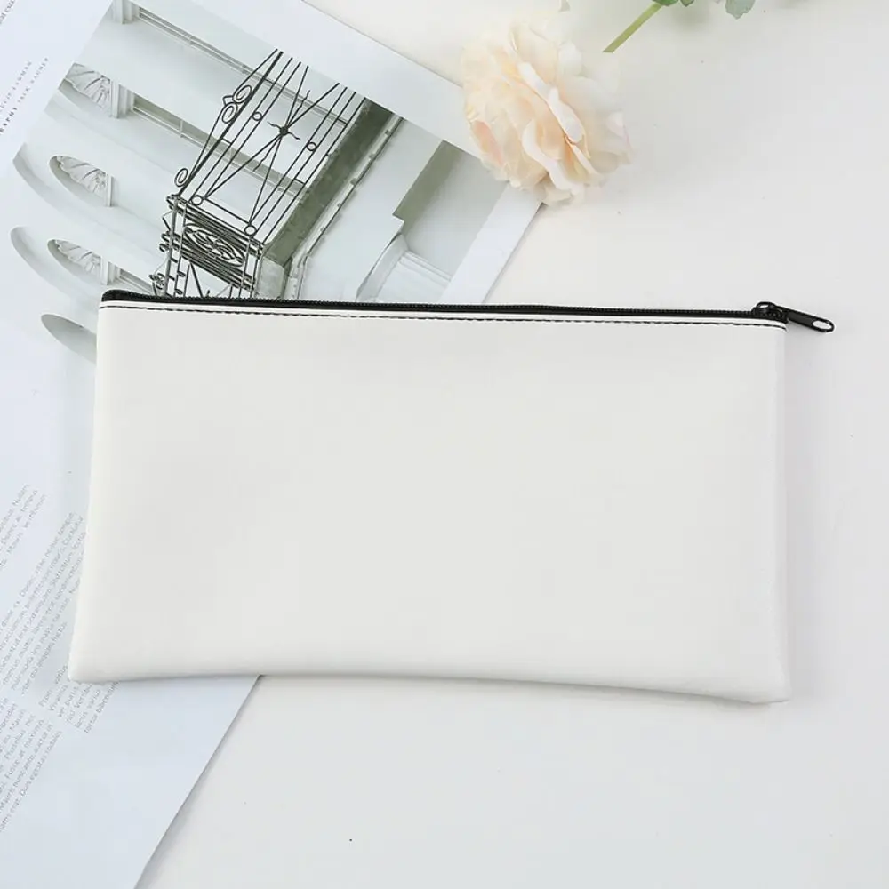 

Durable Zippered Pu Bill Bag Small Compact PU Leather Cash Deposit Bag Bank Envelopes 11 x 6 inches Money Pouch Coins Cosmetics
