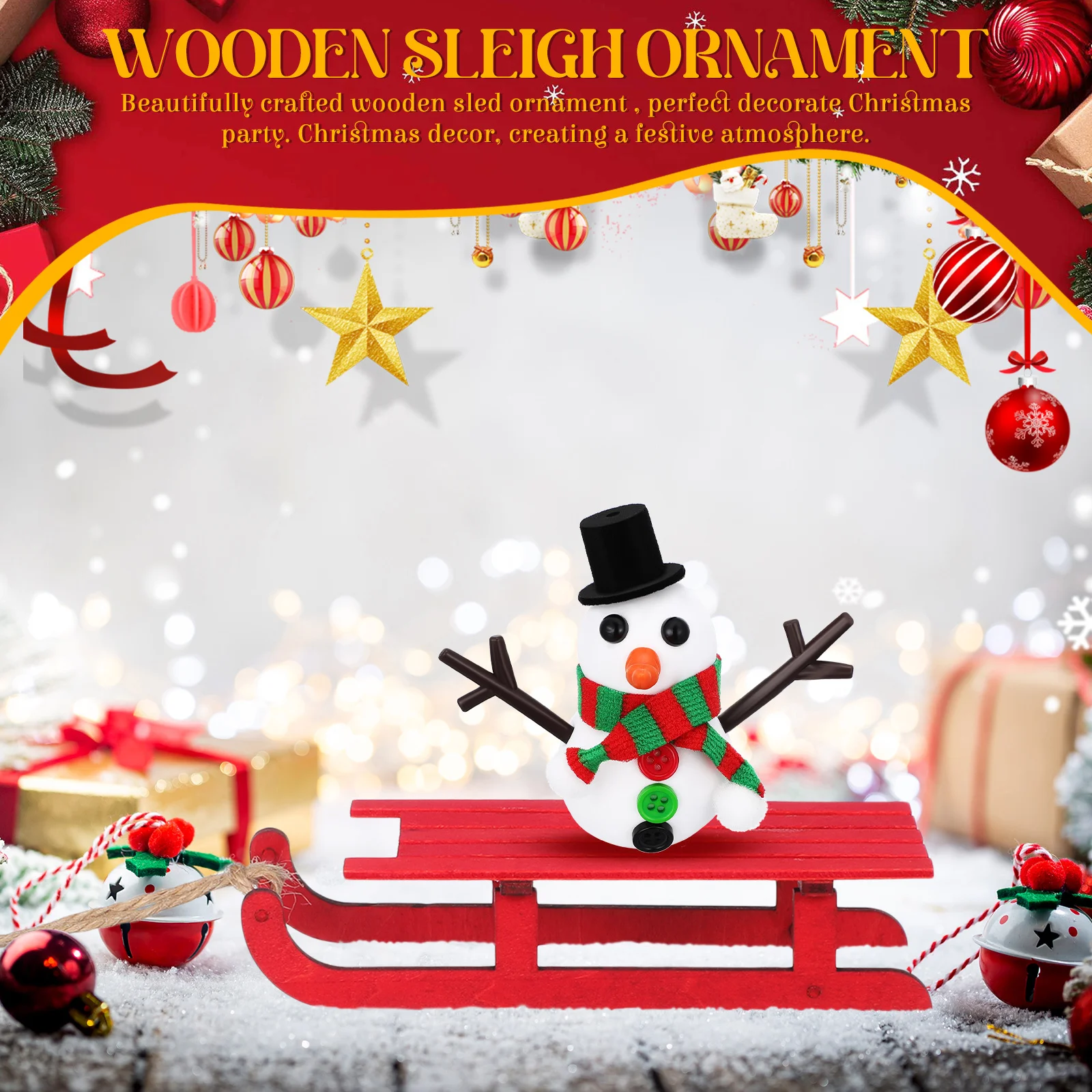 2 قطعة ديكور عتيق لعيد الميلاد زينة عيد الميلاد الاصطناعية الحلي التقليدية #6