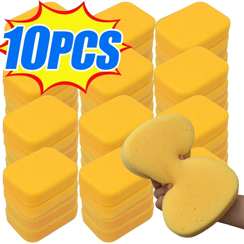 Esponja para lavado de coches, bloque de detalles grande, almohadilla aplicadora de cera de espuma de alta densidad, sin arañazos, suministros de limpieza automática, 10 ~ 1 Uds.