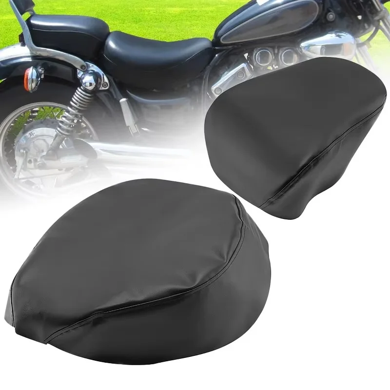 Motorcycle PU Waterproof Driver Passenger Seat Cushion Cover Protector Wear-resisting For Yamaha Virago 400 535 XV400/535 87-up