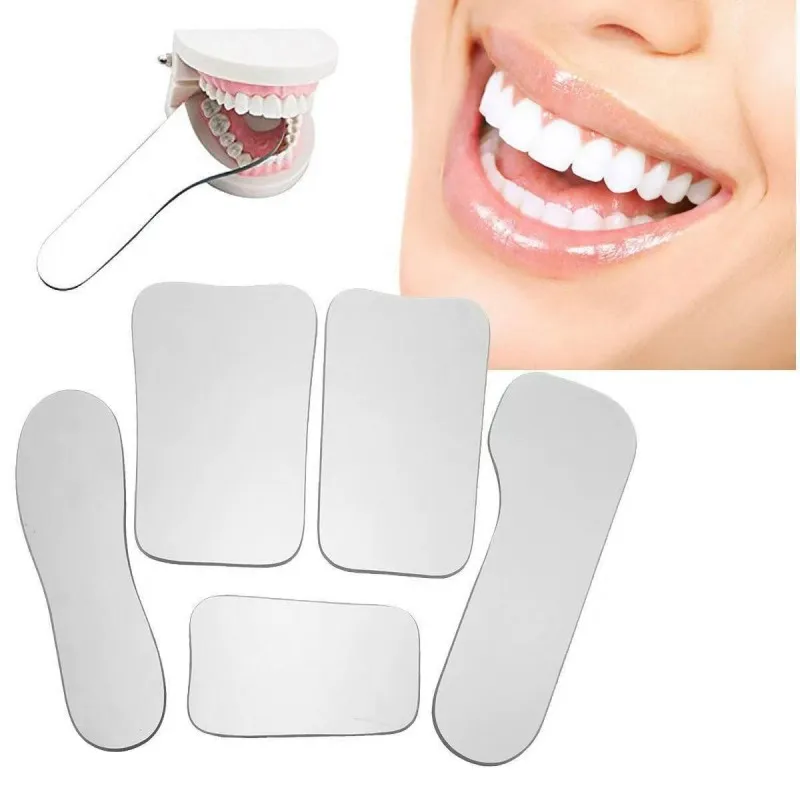 5PCS dental orthodontic material reflector glass double-sided reflector intraoral photography reflector