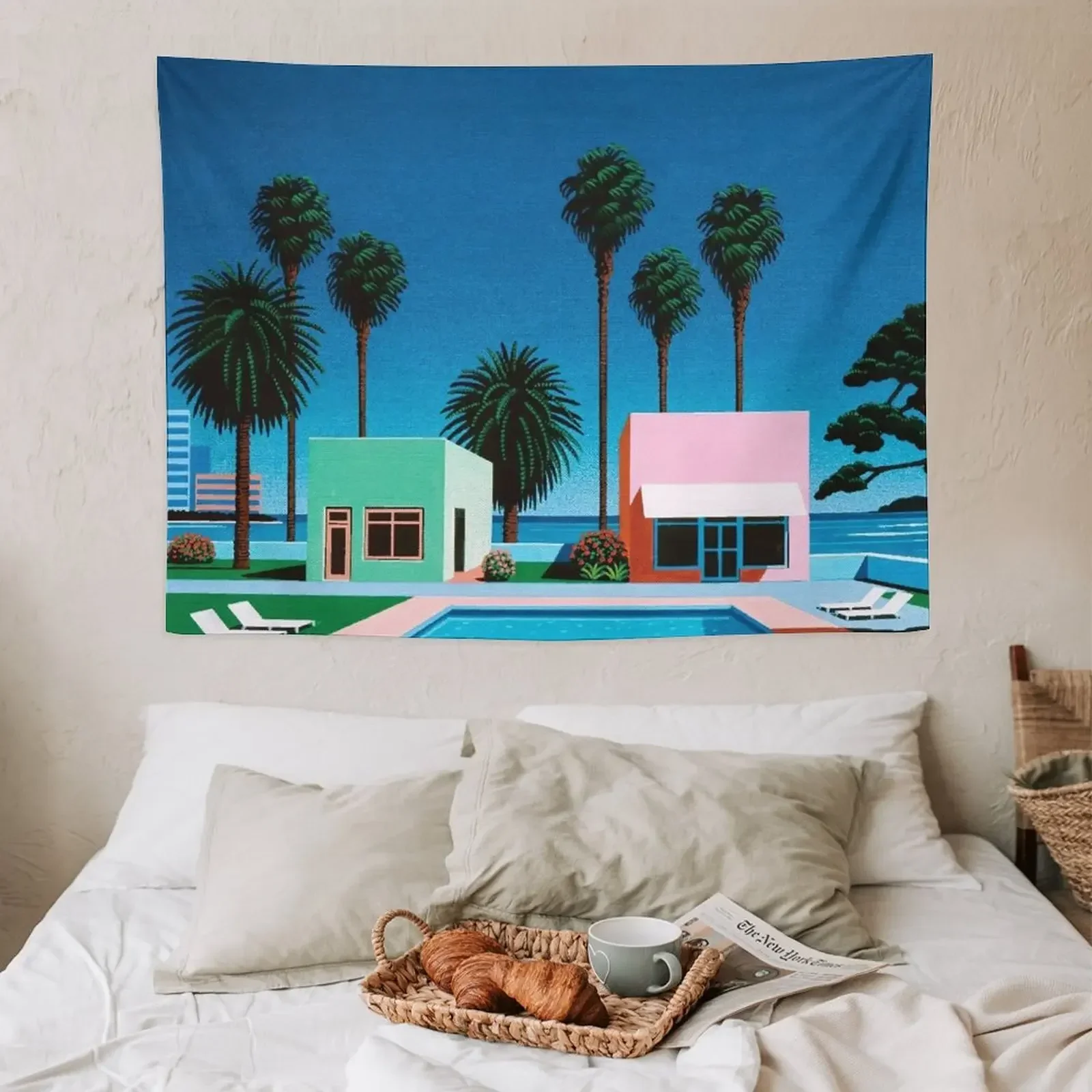 Hiroshi Nagai Vaporwave Tapestry Room Decor Cute Room Aesthetic 100x70cm 150x130cm 200x150cm