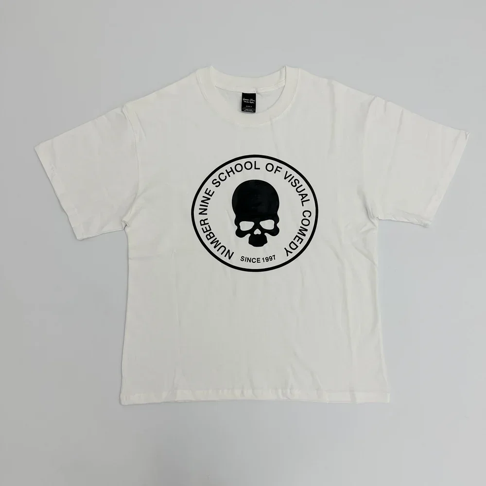 New 2023 Men Number Nine N9 Classic Skull Head T Shirts T-Shirt Hip Hop Skateboard Street Cotton T-Shirts Tee Top US Size #209