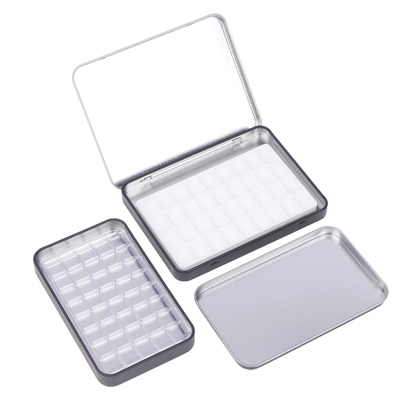 1Pcs Portable Empty Watercolor Tin Box 36/40 Grids Mini Watercolor Paint Palette Travel Painting Paint Tray Art Supplies