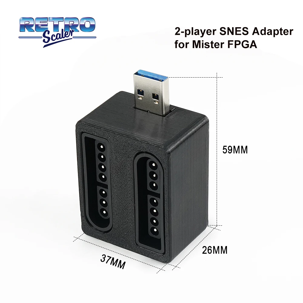 

RetroScaler Two Player 2 in 1 Adapter for SNES Controller Adapter for SNAC for Terasic DE10-Nano Board Mister FPGA IO Board