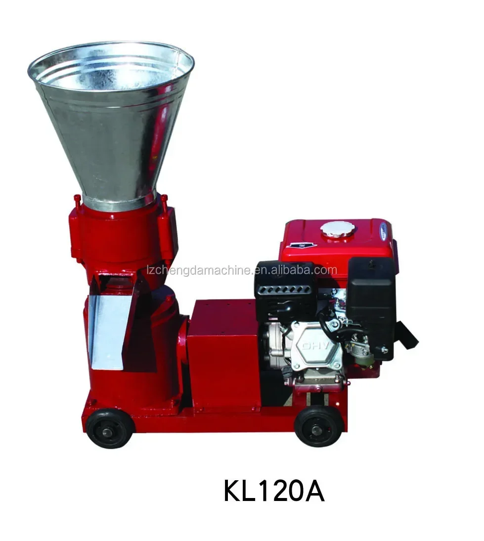 New 7.5hp Gasoline Engine Wood Pellet Mill Machine Flat Die Animal Pellet Mill for Biomass Wood Sawdust Rice Husk