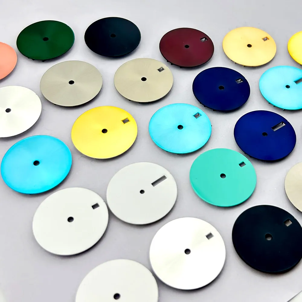 28.5mm Watch Dial For NH35 NH36 Movement Sunray Face No Date Single Date Day-Date Black White Matte Gold Blue Gray Upgrade Parts