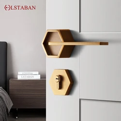 Interior Silent Security Door Lock Zinc Alloy Door Handle Locks Home High Quality Deadbolt Lock Furniture Hardware Accessories