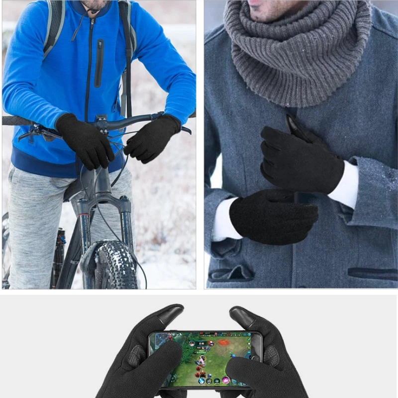 

Comfortable Windproof Winter Riding Gloves - Touchscreen Thermal Warm Gloves for Cycling Motorcycle Outdoor
