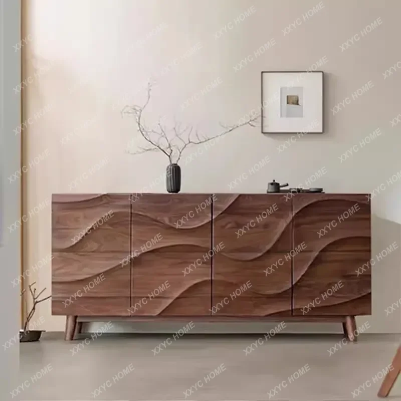 

High-end relief decorative cabinet living room retro dining side cabinet medieval mystery cabinet