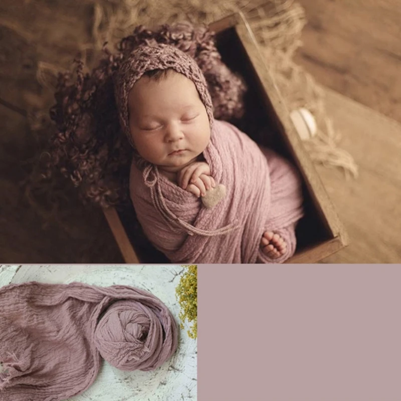 Newborn Photography Props Wrap Baby Blanket Soft Stretchable Cotton Swaddling Photography Backdrop Photo Studio