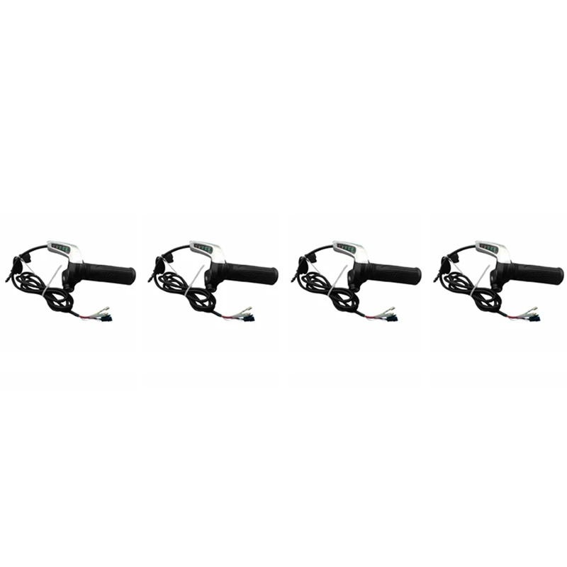 

4X Ebike Throttle 48V Electric Bicycle Throttle Handle Accelerator, Throttle Grip Electric Scooters With Lock