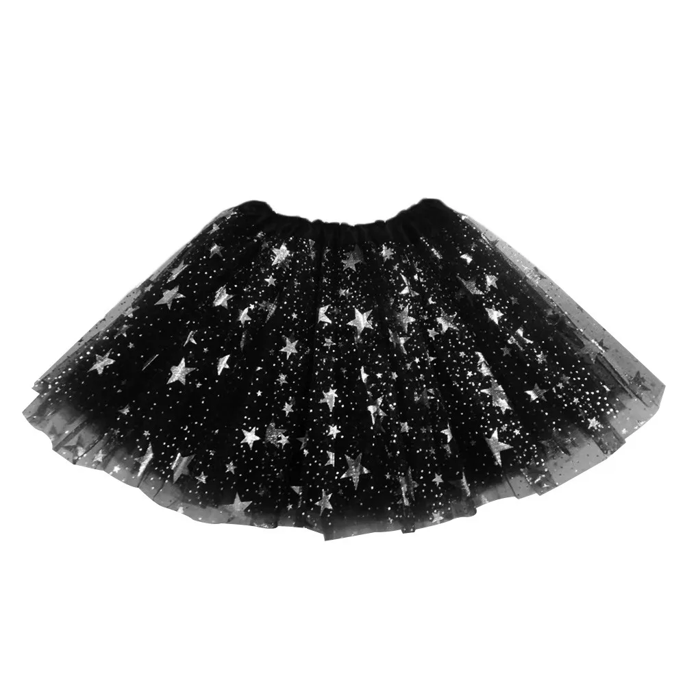 Gonna tutù con stelle della moda Gonna da ballo con rete colorata Gonne da balletto in tulle per bambini