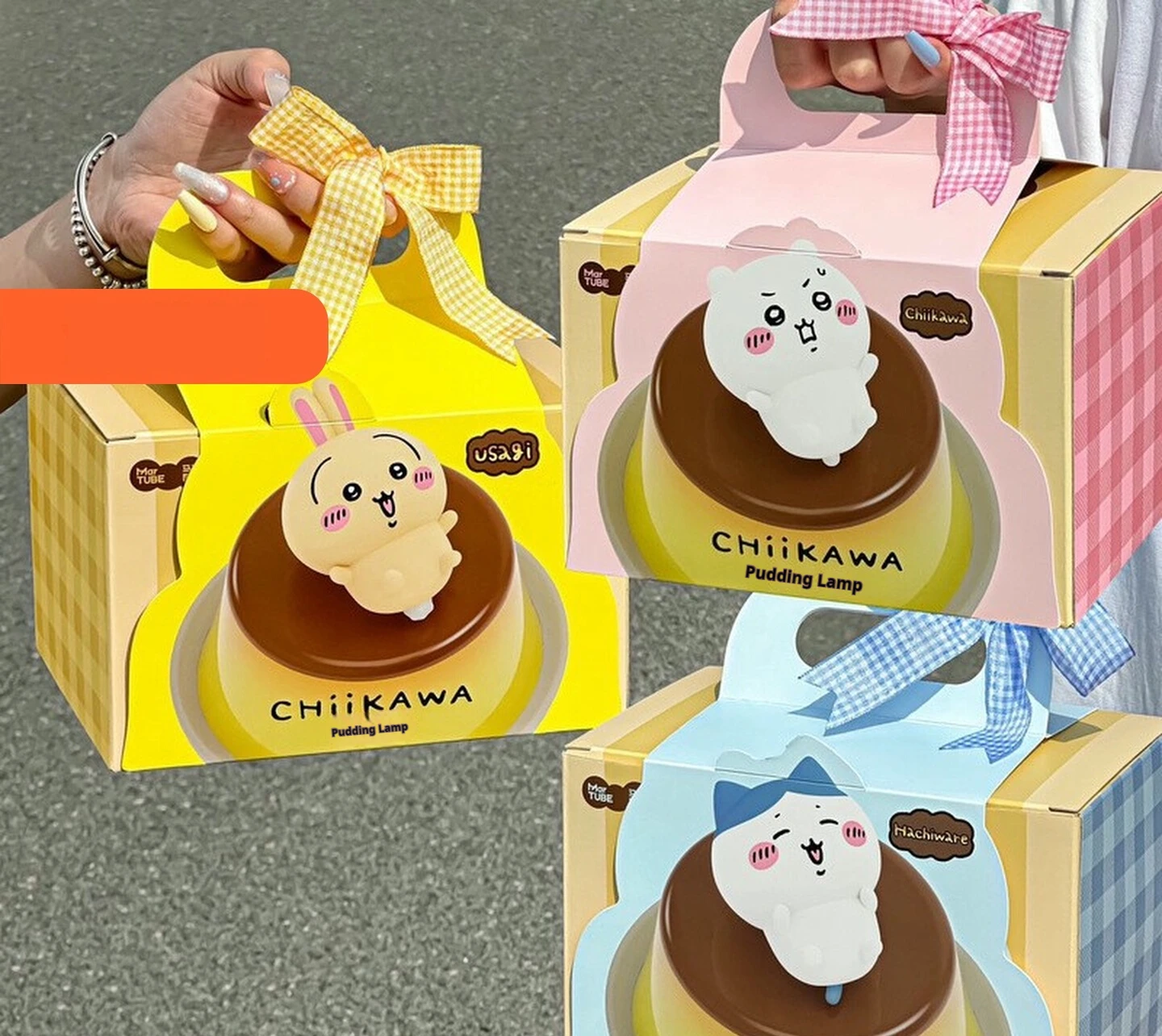 

Kawai Chiikawa Pudding Lamp Usach Прикроватная атмосферная лампа Настольные украшения Декоративные трендовые игрушки Детские подарки на день рождения.