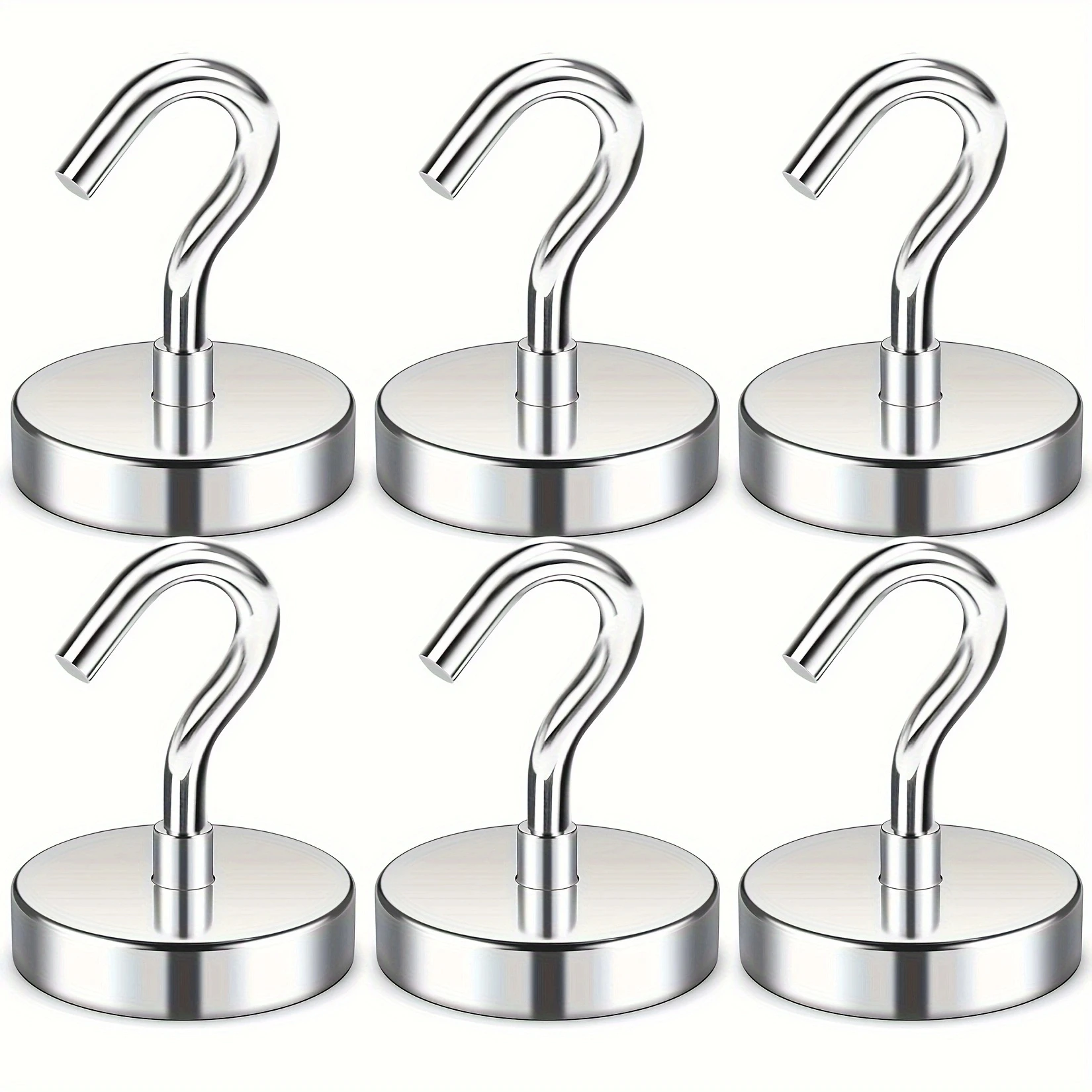 4/6/10pcs D25 Magnetic Hooks, Strong Heavy Duty Cruise Magnet S-Hooks for Hanging, Grill, Kitchen, Garage, Workplace.