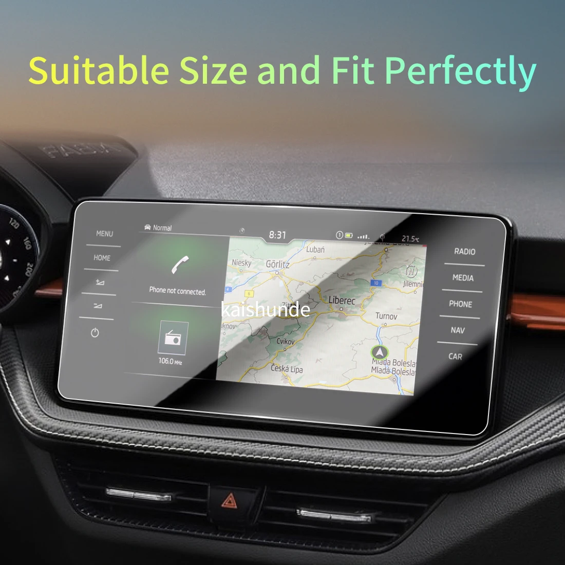 Car Stickers Meters Protector For 26 SKODA KAMIQ Tempered Glass Protective Film Display Navigation Vehicle