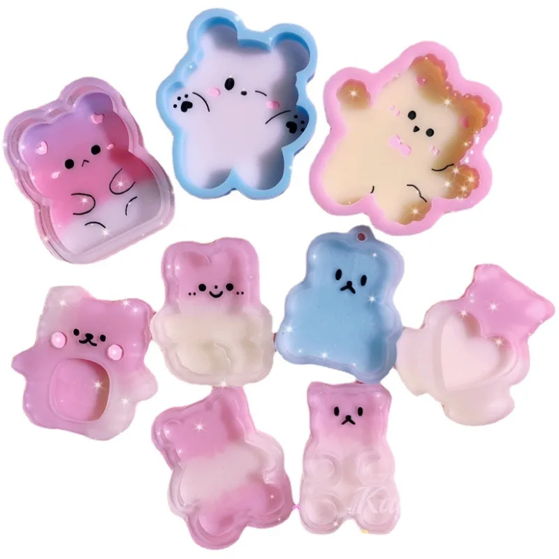 DIY Cute Bear Shaker Mold Handcraft Silicone Epoxy Resin Mold Jewelry Accessorries Jewelry Tools