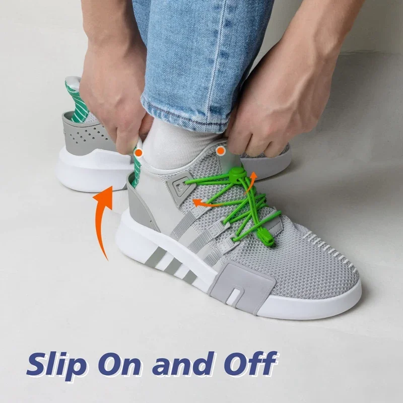 Schuhbänder ohne Schnürsenkel, runde Tennis-Schnürsenkel ohne Binden für Erwachsene und Kinder, elastische Schnürsenkel, Gummibänder für Schuhe, Zubehör. – Detail 4
