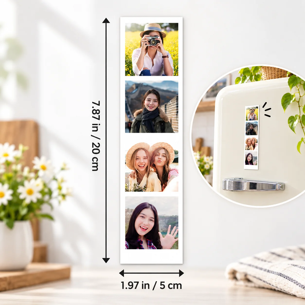Custom Photo Refrigerator Magnet Personalized Memorial Keepsake Magnetic Picture Frame for Fridge Locker Locker Decor