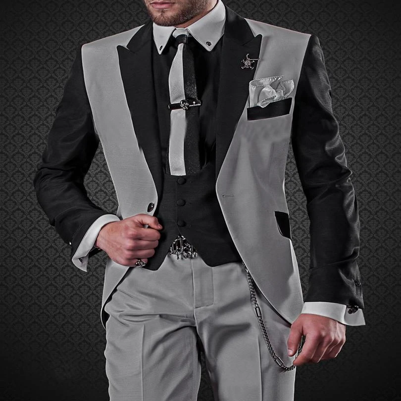 Custom Slim Fit Men Suits High Quality Italian Wedding Tuxedo Suit for Groom Bridegroom Ternos Best Man Traje De Hombre Elegante