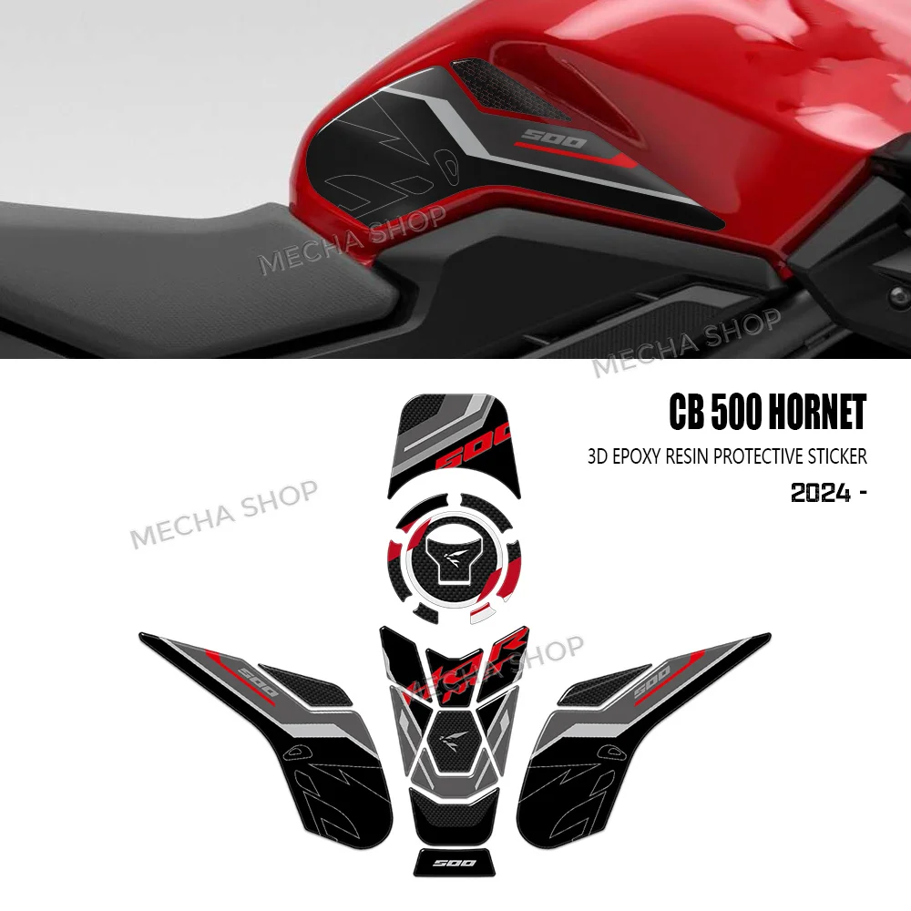 

3D-наклейка для CB500 Hornet CB 500 2024 Hornet 500 2025 2026, аксессуары для мотоциклов, комплект защиты топливного бака