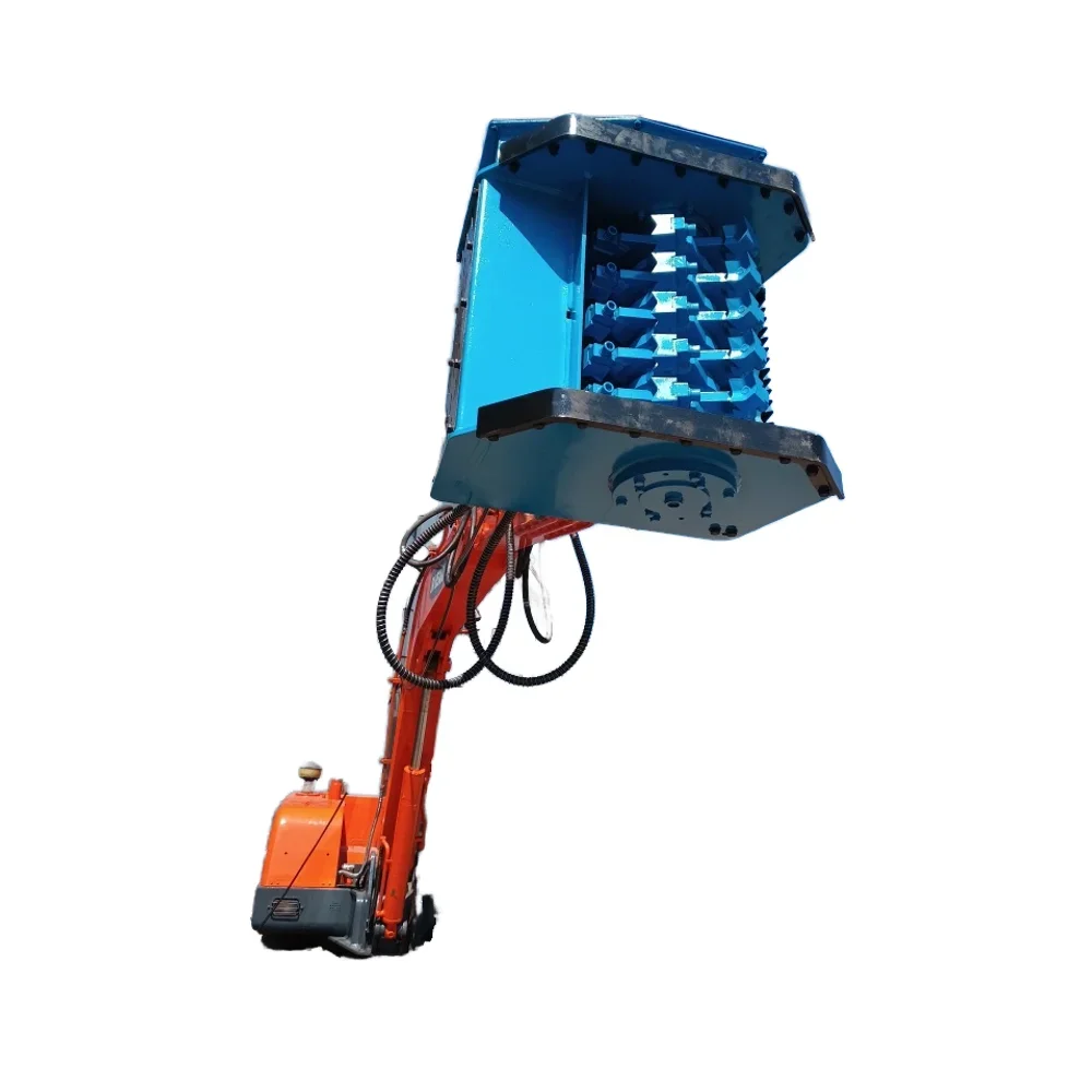 OEM design hydraulic excavator tools log cutting shredder timber cutting excavator forestry mulchers for sale