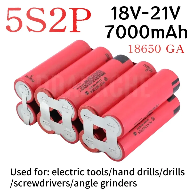 3S1P 3S2P 4S2P 4S1P 5S1P 5S2P 6S1P 8.4V 3.7V 10.8V 18V Battery 16.8V INR18650 GA 3500mAh Suitable for 18V Screwdriver Battery